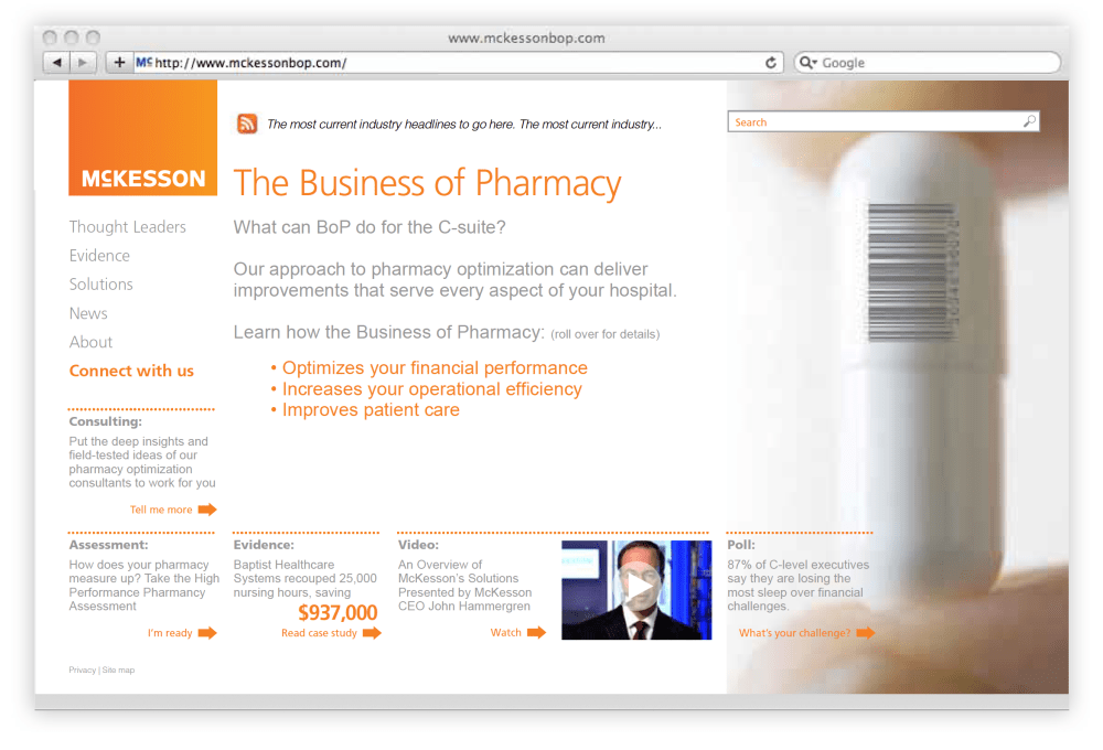 McKesson Business of Pharmacy Site - Home Page.png