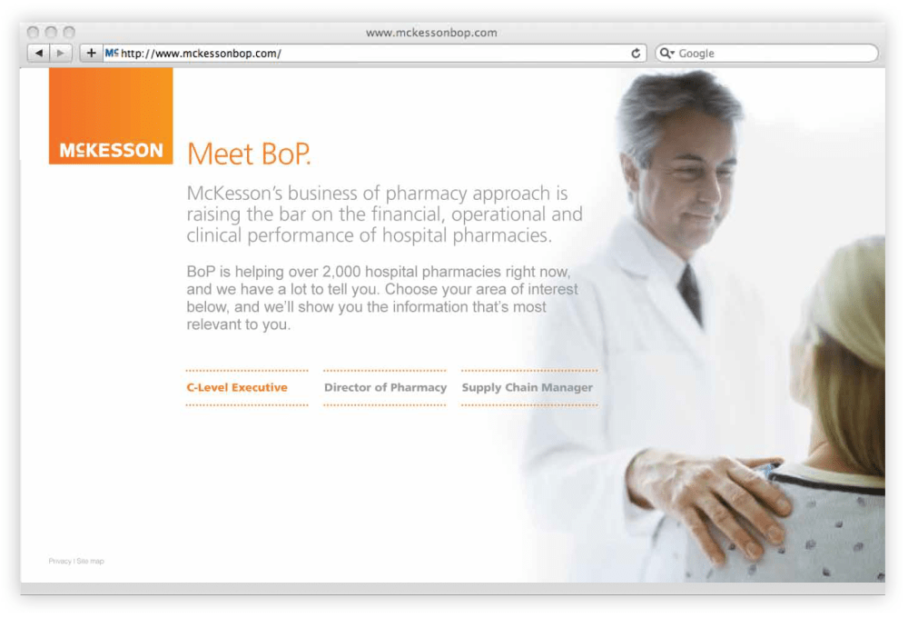 McKesson Business of Pharmacy Site - Splash Page.png